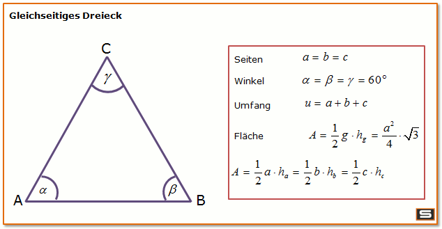 Dreiecksberechnung Dreieck Flache Umfang Berechnen