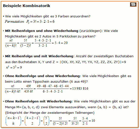 Binomialkoeffizient – berechnen, Formel und Beispiel